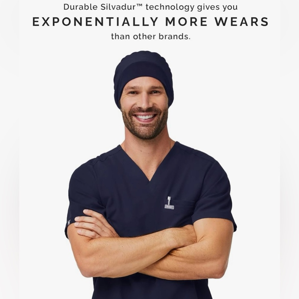 FIGS Unisex Modern Expandable Scrub Cap Deep Purple ๐ค๐ - Picture 7 of 7